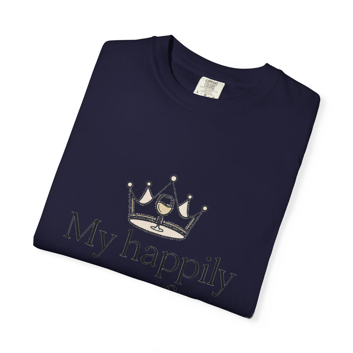 Divorced & Thriving Shirt "My Happily Ever After Started Over" | Funny Wine Crown Graphic Tee | Divorce Party Gift for Her | Self Love Sarcastic Shirt