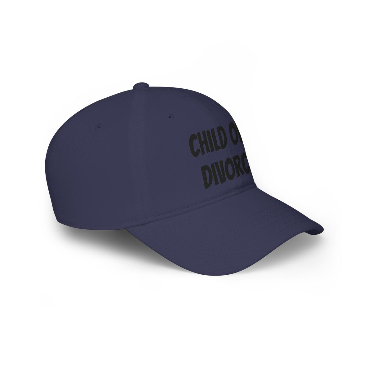 Child of Divorce Baseball Cap — Red Low-Profile Hat with Bold Text