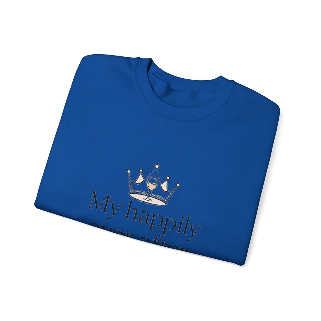 Divorced & Thriving Shirt "My Happily Ever After Started Over" | Funny Wine Crown Graphic Sweatshirt| Divorce Party Gift for Her | Self Love Sarcastic Sweatshirt