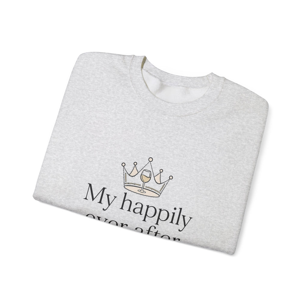 Divorced & Thriving Shirt "My Happily Ever After Started Over" | Funny Wine Crown Graphic Sweatshirt| Divorce Party Gift for Her | Self Love Sarcastic Sweatshirt