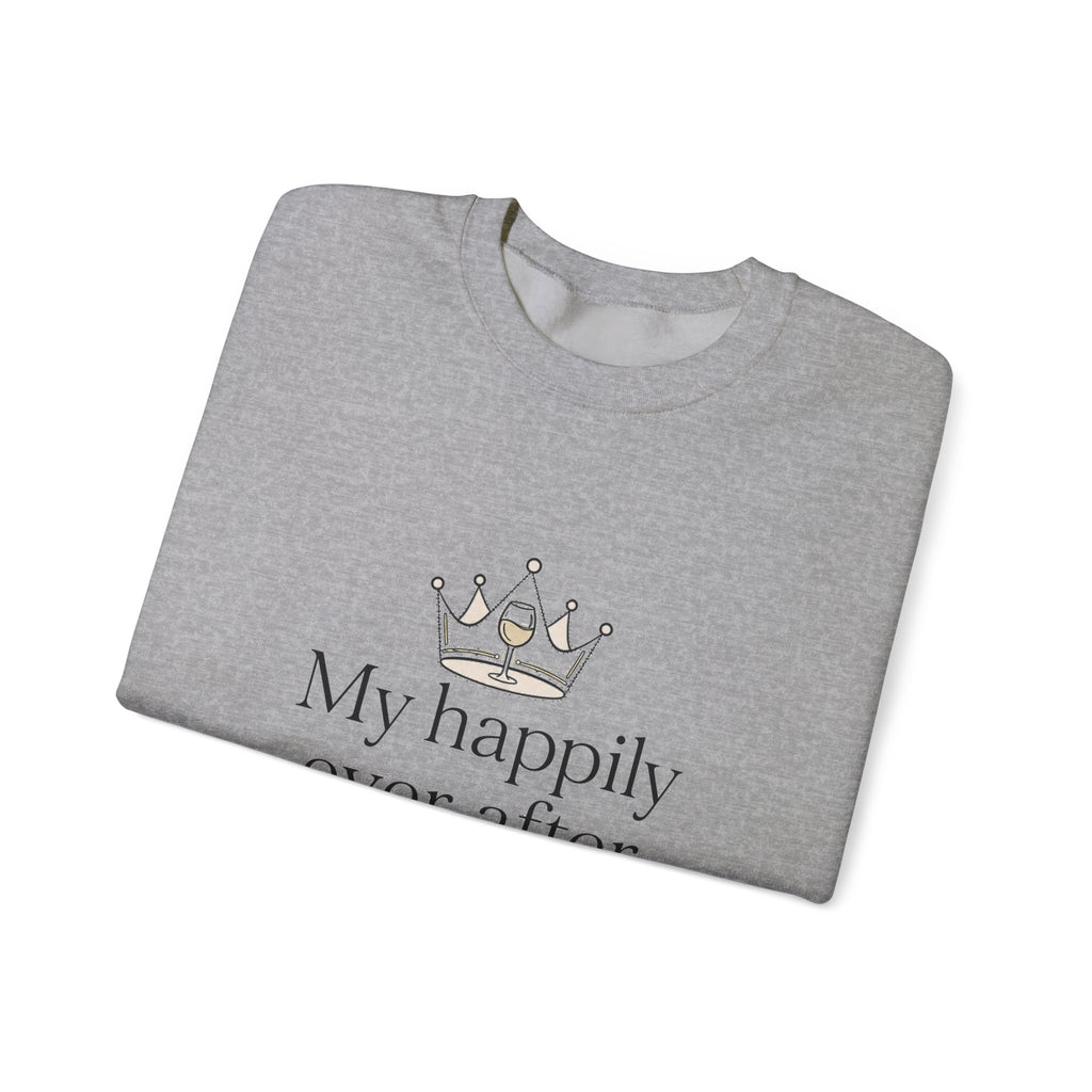 Divorced & Thriving Shirt "My Happily Ever After Started Over" | Funny Wine Crown Graphic Sweatshirt| Divorce Party Gift for Her | Self Love Sarcastic Sweatshirt