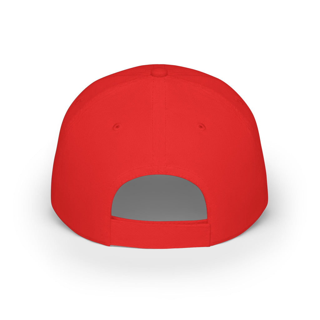 Child of Divorce Baseball Cap — Red Low-Profile Hat with Bold Text