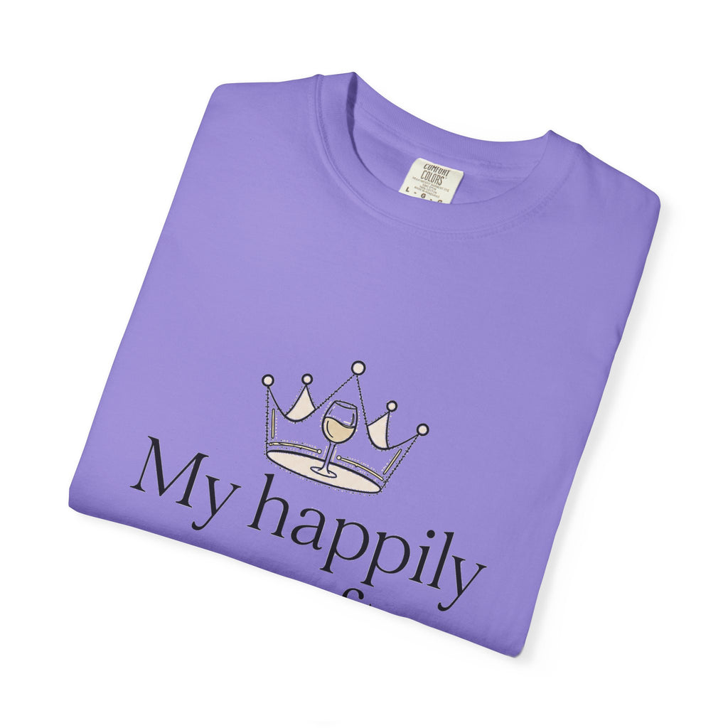 Divorced & Thriving Shirt "My Happily Ever After Started Over" | Funny Wine Crown Graphic Tee | Divorce Party Gift for Her | Self Love Sarcastic Shirt