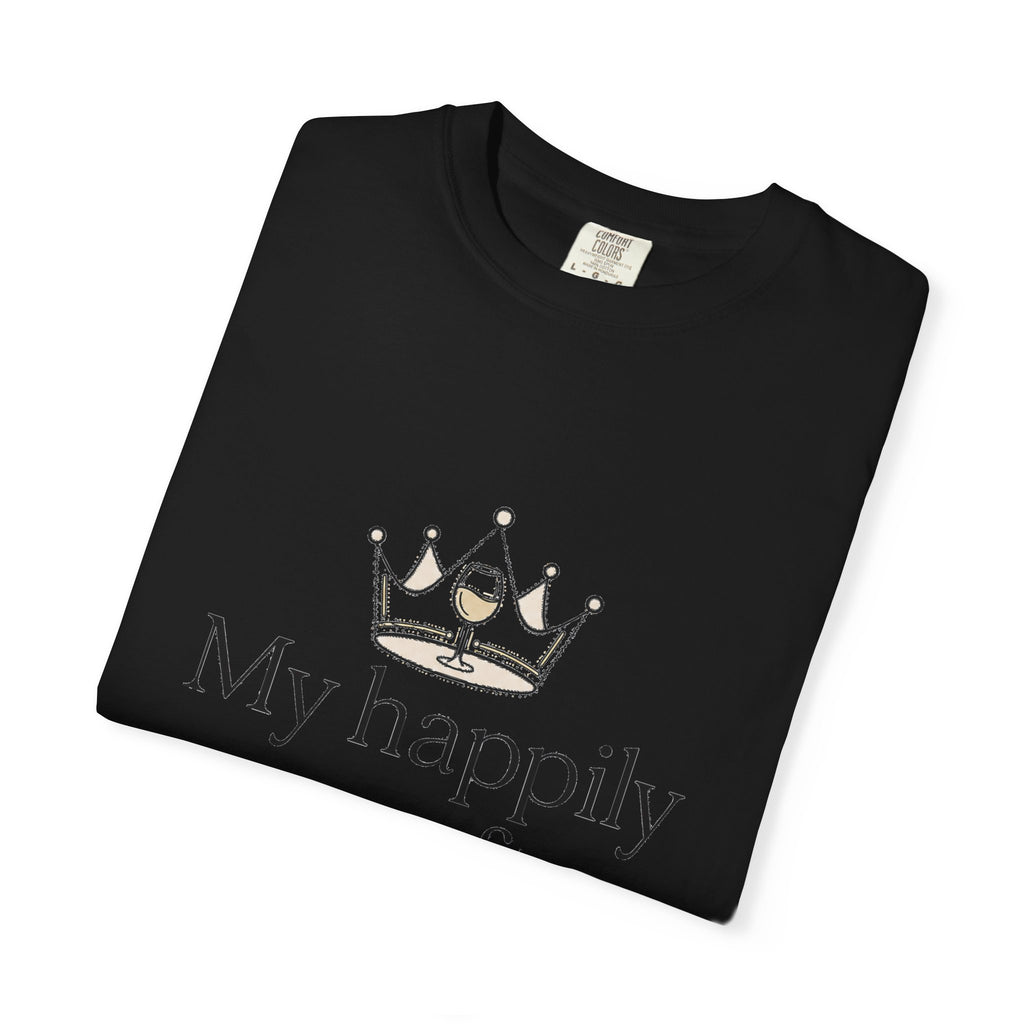 Divorced & Thriving Shirt "My Happily Ever After Started Over" | Funny Wine Crown Graphic Tee | Divorce Party Gift for Her | Self Love Sarcastic Shirt