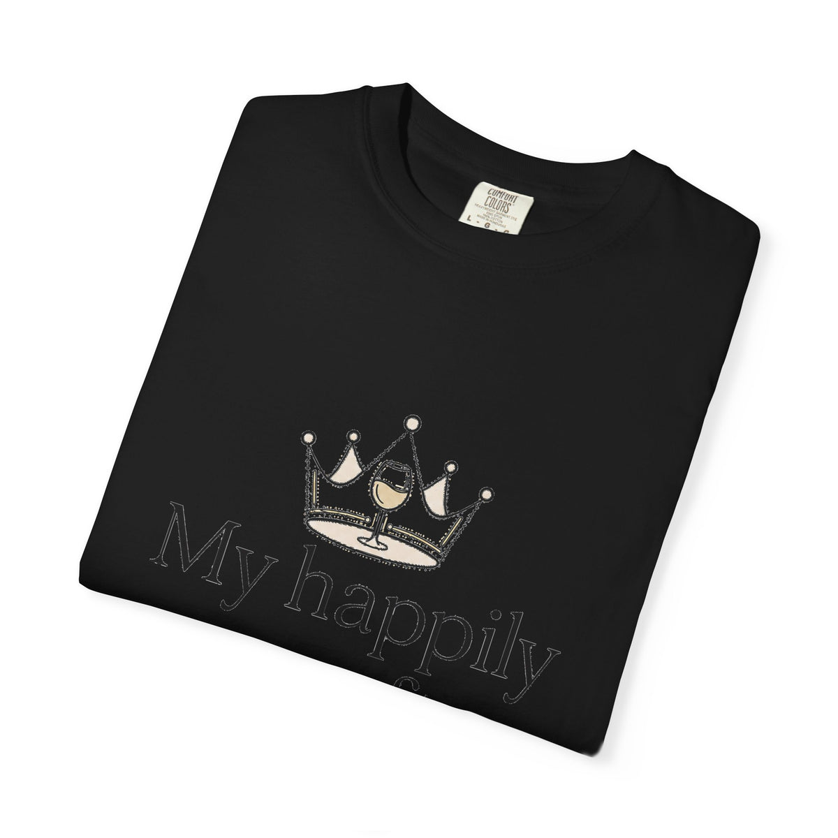 Divorced & Thriving Shirt "My Happily Ever After Started Over" | Funny Wine Crown Graphic Tee | Divorce Party Gift for Her | Self Love Sarcastic Shirt