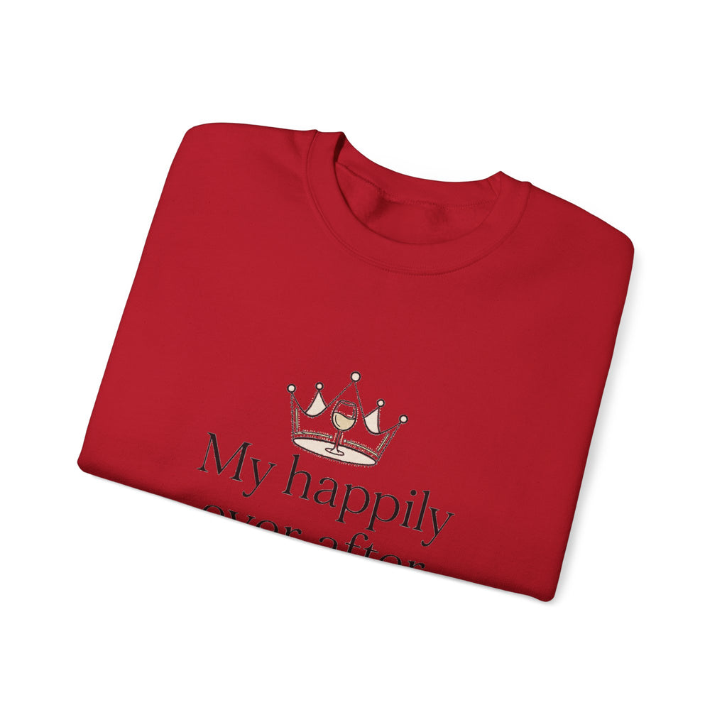 Divorced & Thriving Shirt "My Happily Ever After Started Over" | Funny Wine Crown Graphic Sweatshirt| Divorce Party Gift for Her | Self Love Sarcastic Sweatshirt