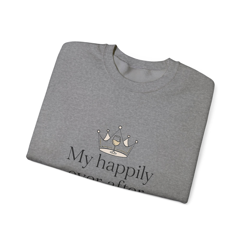 Divorced & Thriving Shirt "My Happily Ever After Started Over" | Funny Wine Crown Graphic Sweatshirt| Divorce Party Gift for Her | Self Love Sarcastic Sweatshirt