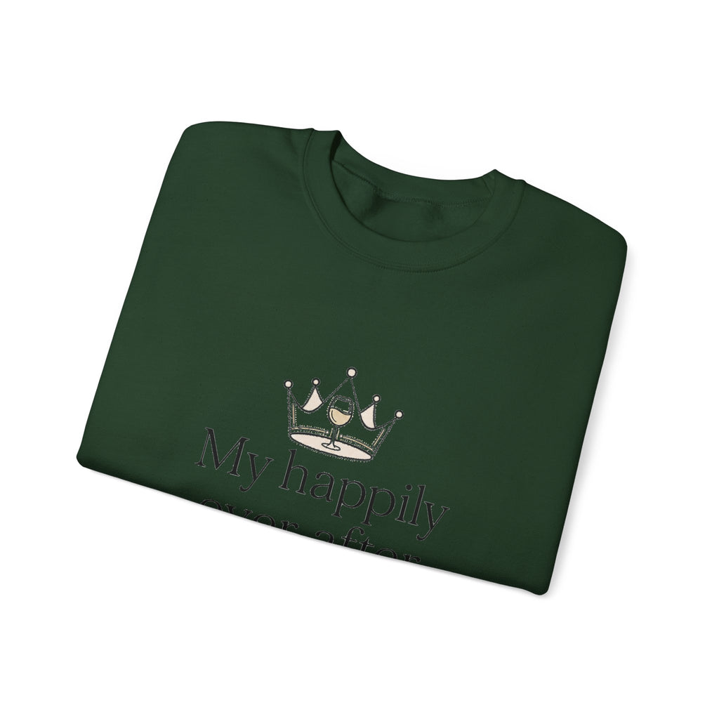 Divorced & Thriving Shirt "My Happily Ever After Started Over" | Funny Wine Crown Graphic Sweatshirt| Divorce Party Gift for Her | Self Love Sarcastic Sweatshirt