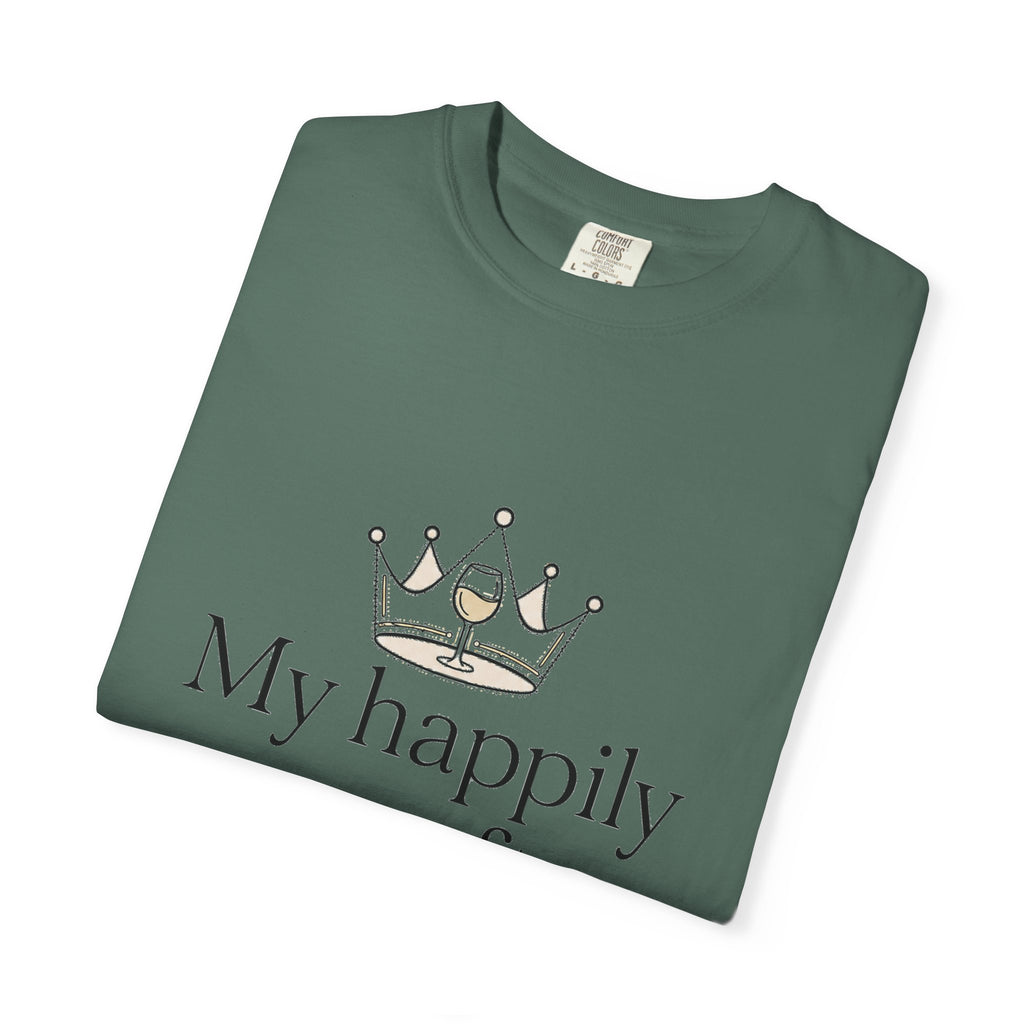 Divorced & Thriving Shirt "My Happily Ever After Started Over" | Funny Wine Crown Graphic Tee | Divorce Party Gift for Her | Self Love Sarcastic Shirt