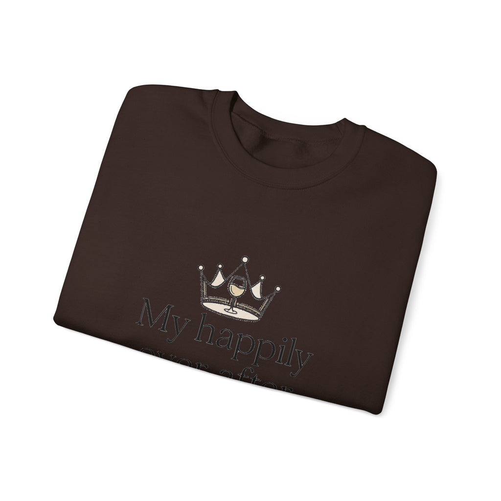 Divorced & Thriving Shirt "My Happily Ever After Started Over" | Funny Wine Crown Graphic Sweatshirt| Divorce Party Gift for Her | Self Love Sarcastic Sweatshirt