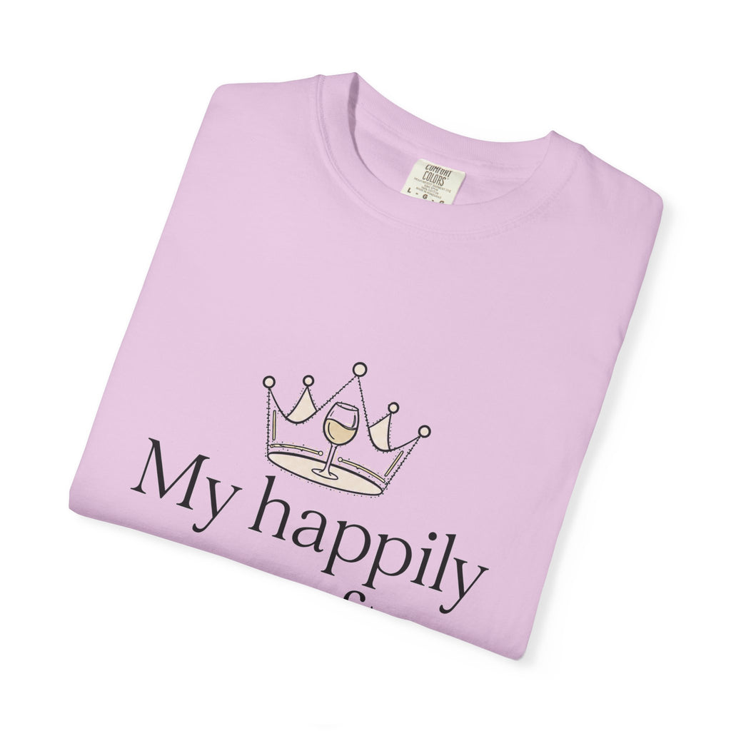 Divorced & Thriving Shirt "My Happily Ever After Started Over" | Funny Wine Crown Graphic Tee | Divorce Party Gift for Her | Self Love Sarcastic Shirt