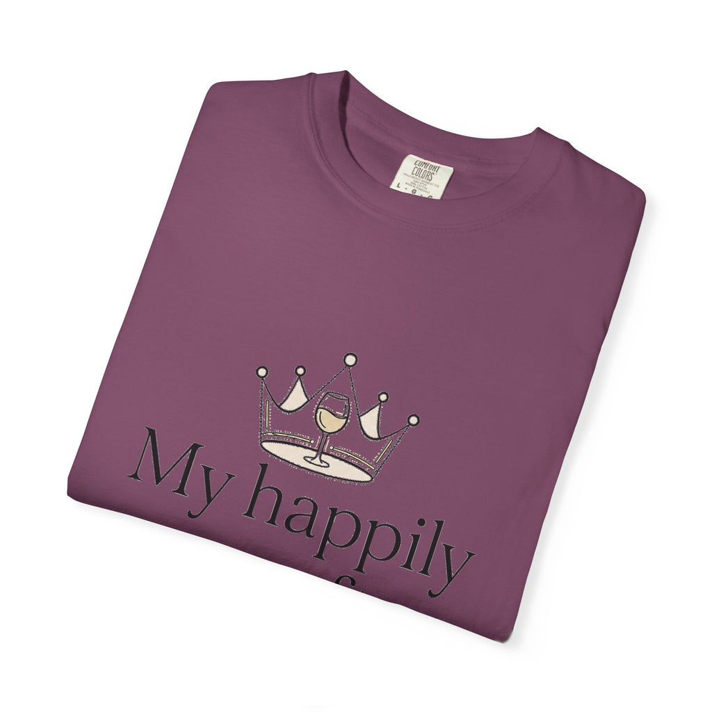 Divorced & Thriving Shirt "My Happily Ever After Started Over" | Funny Wine Crown Graphic Tee | Divorce Party Gift for Her | Self Love Sarcastic Shirt