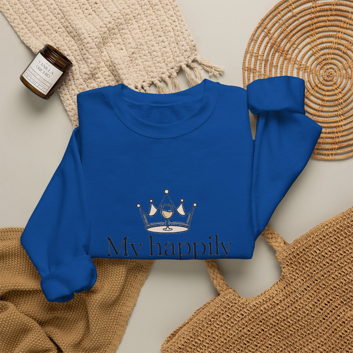 Divorced & Thriving Shirt "My Happily Ever After Started Over" | Funny Wine Crown Graphic Sweatshirt| Divorce Party Gift for Her | Self Love Sarcastic Sweatshirt
