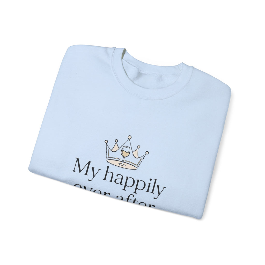 Divorced & Thriving Shirt "My Happily Ever After Started Over" | Funny Wine Crown Graphic Sweatshirt| Divorce Party Gift for Her | Self Love Sarcastic Sweatshirt